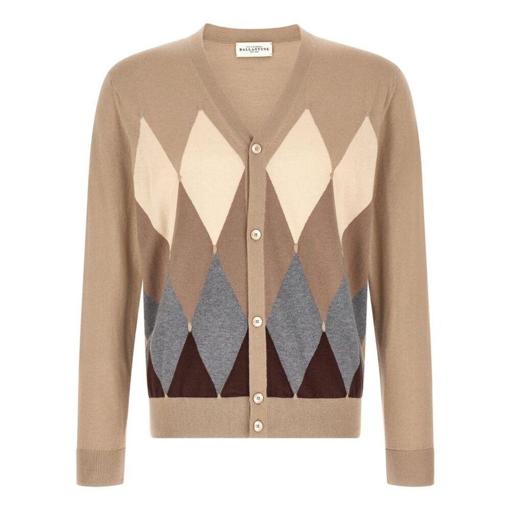 Ballantyne Beige Cotton Men's Cardigan